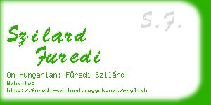 szilard furedi business card